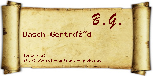 Basch Gertrúd névjegykártya